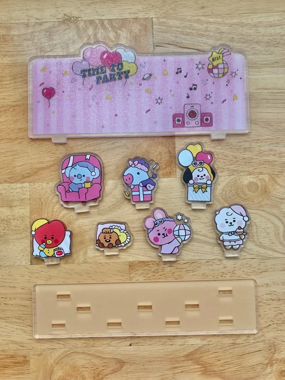 BT21 BTS Baby Line Friends Acrylic Standee Cooky Shooky Tata Mang RJ Chimmy Koya